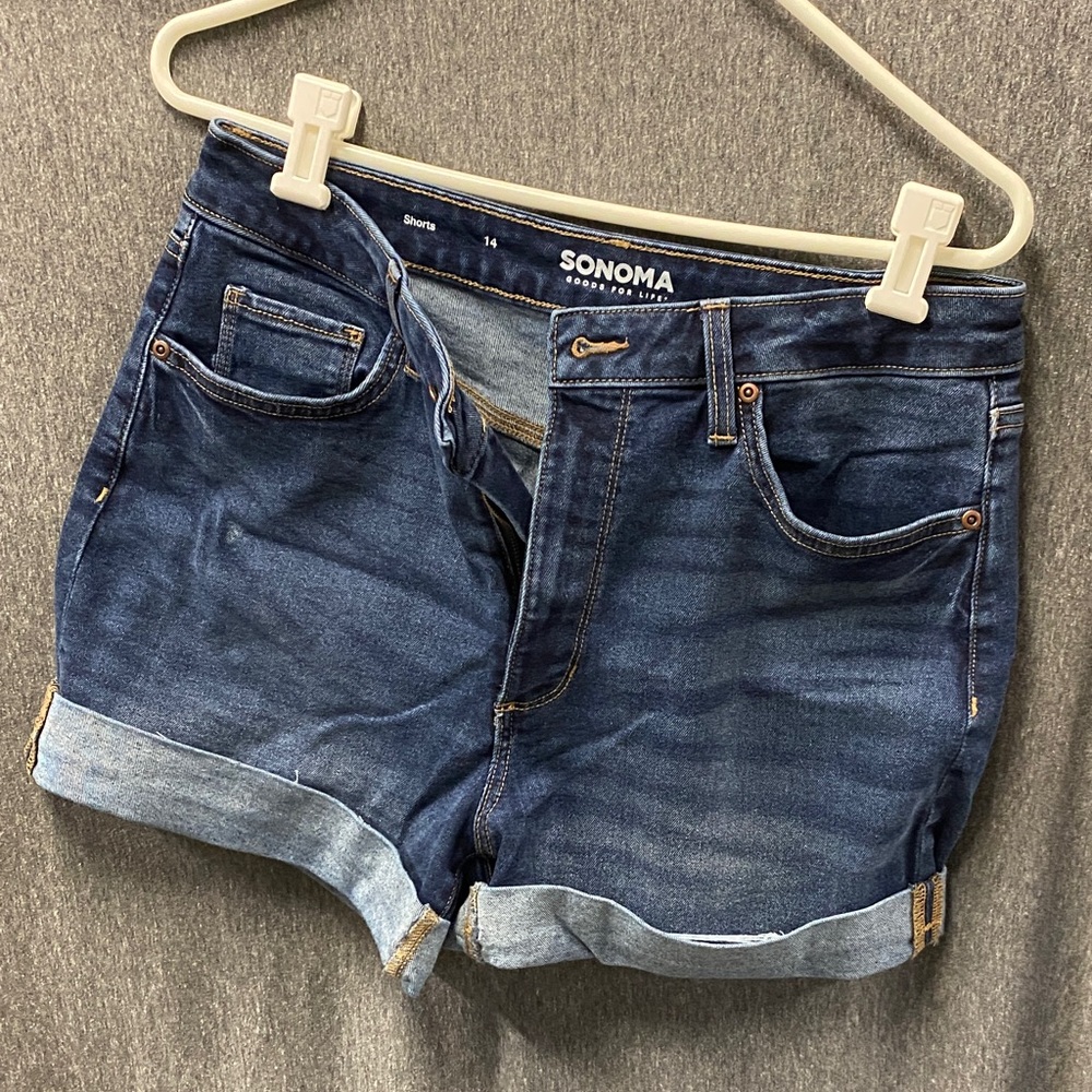 Sonoma Women's Dark Blue Jean Shorts